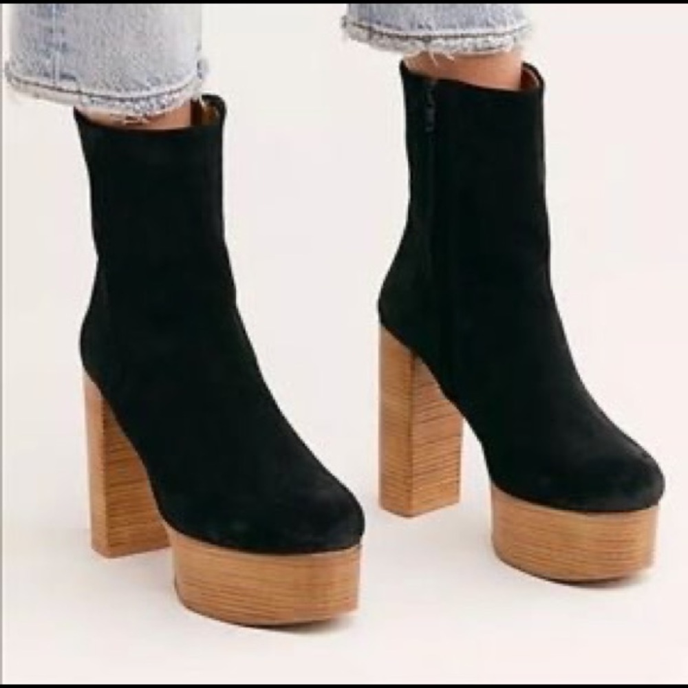 Free People suede platform boots
